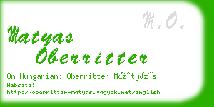 matyas oberritter business card